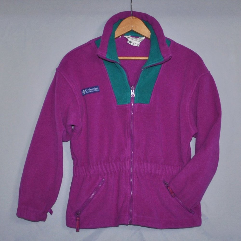 Vintage Columbia Girls Fleece Jacket Size 10-12